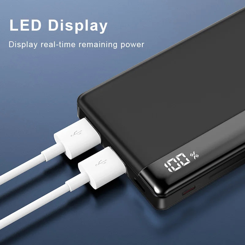 Power Bank 10000mAh con Doppia Porta USB e Display LED